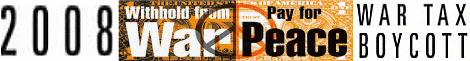 war tax boycott campaign banner