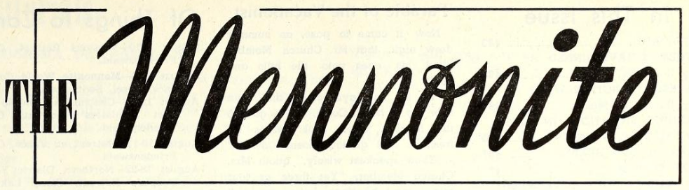 “The Mennonite” logo, circa 1952
